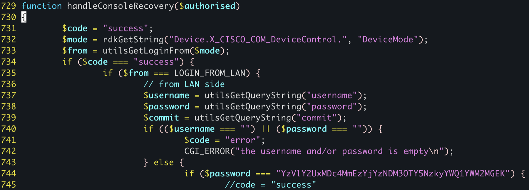 Handlerecovery function